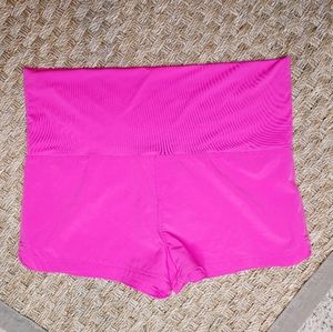SUNSHINE ZONE HIGH WAIST SHORTS, HOT PINK XL